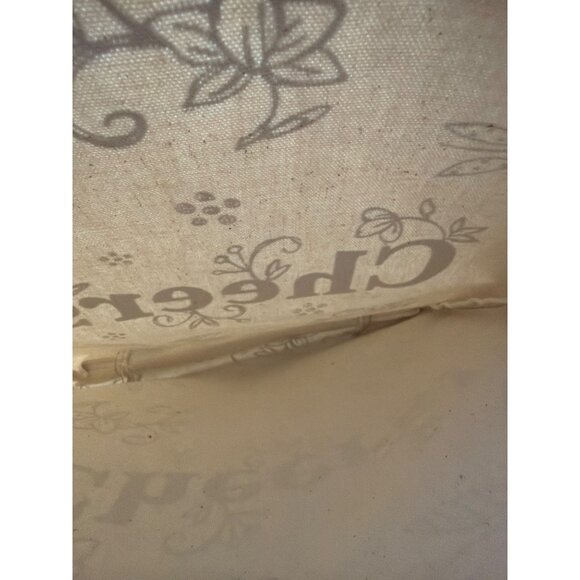 Floral Canvas Tote Bag With "Cheers!" Print - Durable & Reusable - Picture 4 of 4